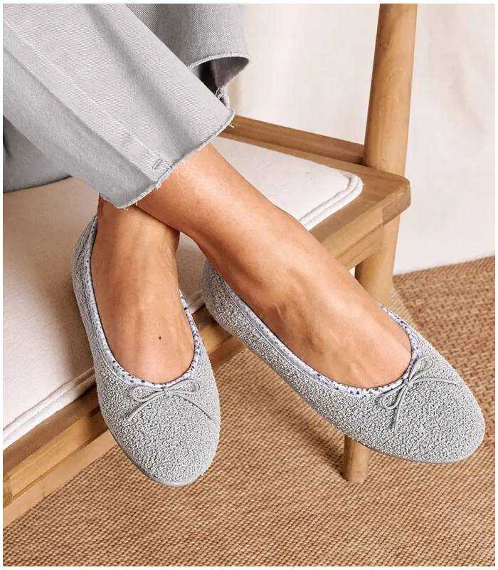 zapatillas casa francesitas frescas para el calor grises para mujer de rebajas