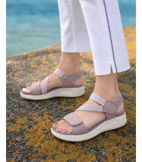 Sandalias mujer cómodas Mysoft 24M362 con cierres de velcro puestas de rebajas