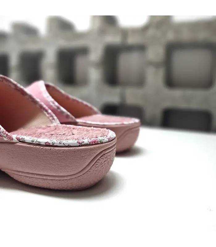 cuña zapatillas Cabrera rosas