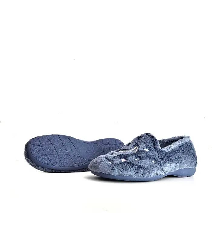sueal flexible d las zapatillas de casa azules con lunas de Cabrera