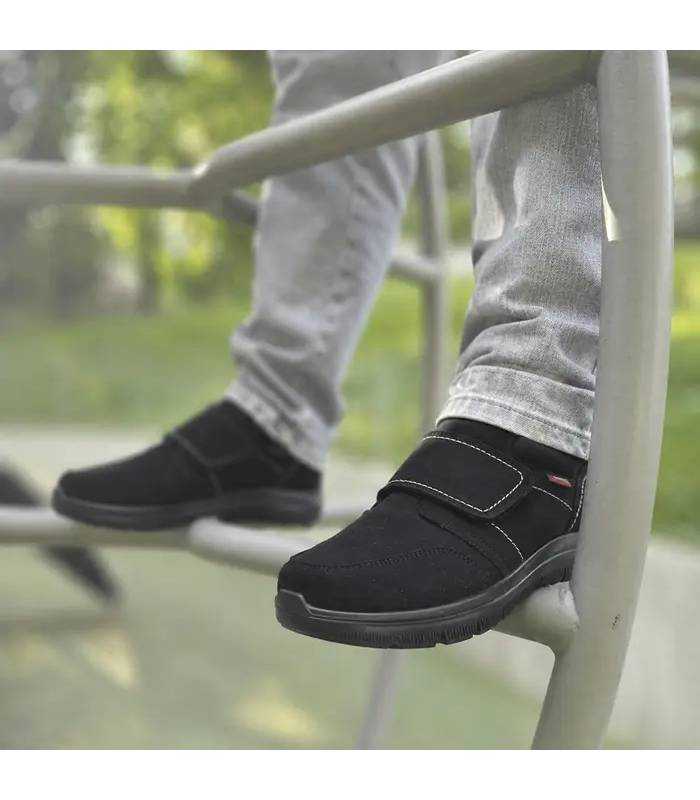 Zapatos deportivos hombre negros de Luisetti cierre velcro de invierno