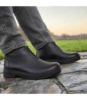 Botas trabajo cremallera frontal forro pelo de Cruan puestas