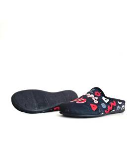 Zapatillas Cabrera destalonadas para hombre con mensaje divertido en rojo y blanco, suela