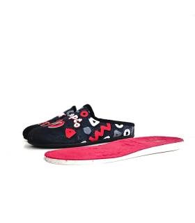 Plantilla extraíble roja de zapatillas de casa Cabrera para hombre
