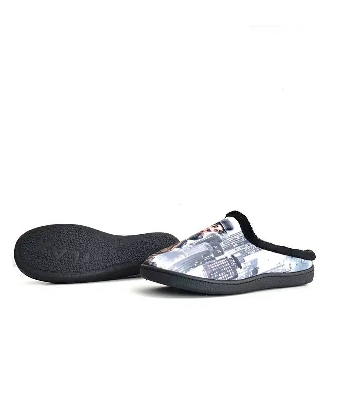 Zapatillas Plumaflex para hombre de perfil con suela Relax Absolut y dibujo antideslizante visible