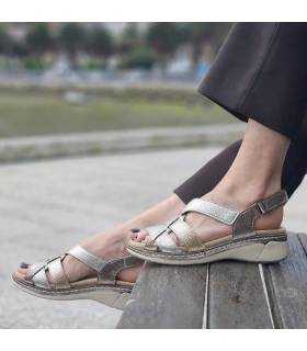 Sandalias cómodas mujer Suave by Leyland Alejandrita cuña confort puestas