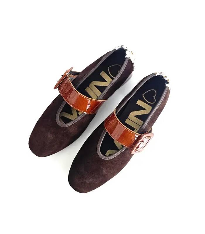 vista superior zapatos mujer Nival Rock marrones