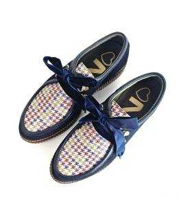 vista superior de zapatos de invierno comodos para mujer de Nival azules