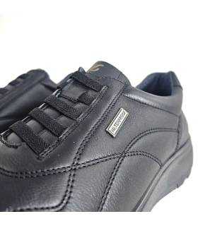 detalle membrana waterproof zapatos Luisetti hombre y gomas elasticas empeine