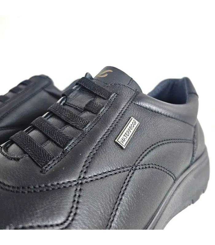 detalle membrana waterproof zapatos Luisetti hombre y gomas elasticas empeine