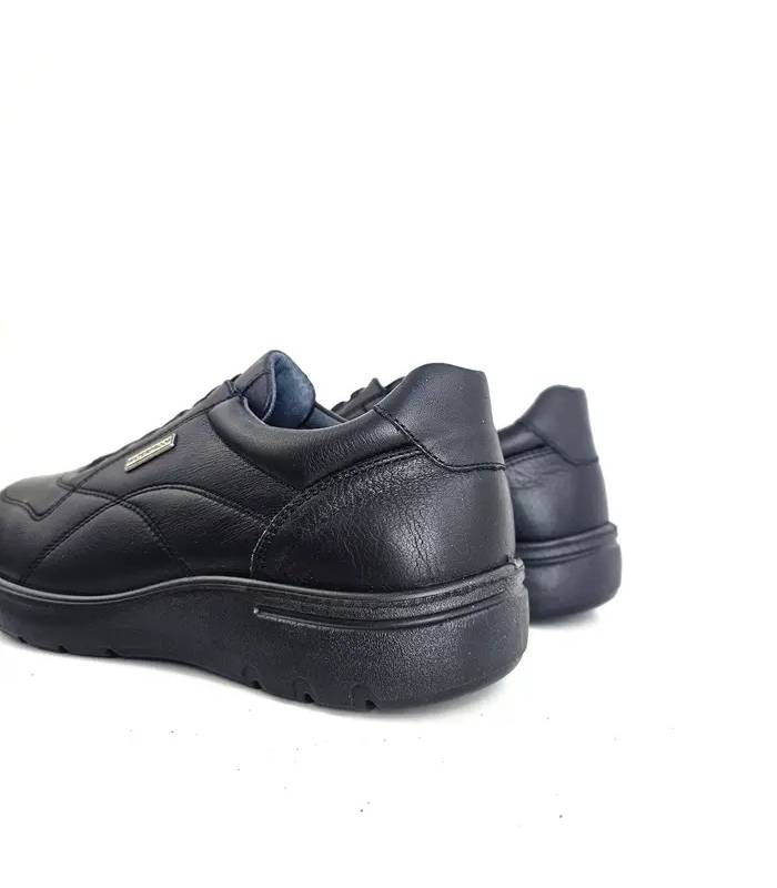 trasera zapatos piel negra hombre Luisetti waterproof