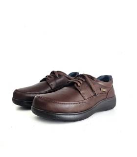 zapatos waterproof hombre Luisetti piel marrón vista frontal