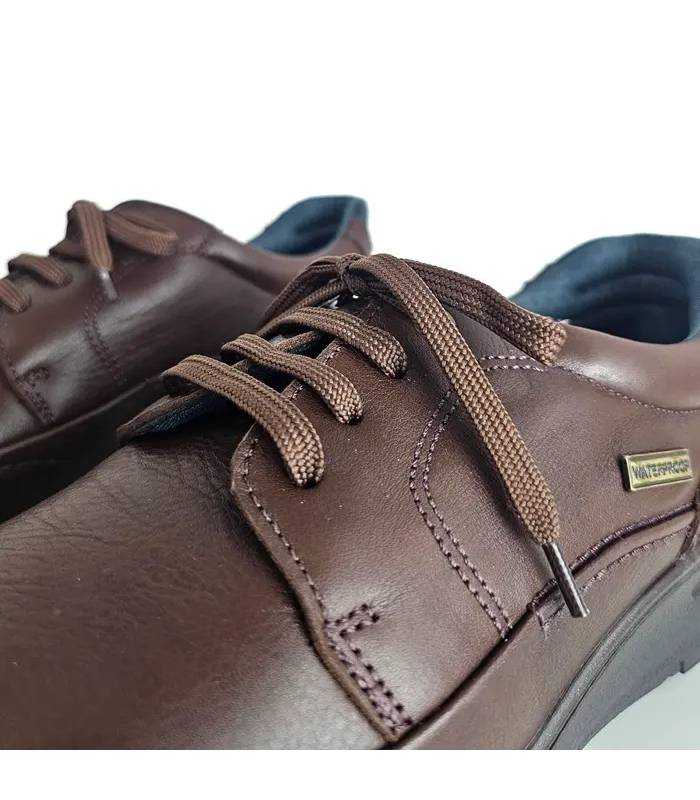 detalle cordones zapatos waterproof Luisetti piel