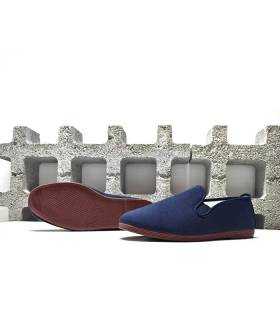 suela goma flexible zapatillas Kung Fu Javer azul marino