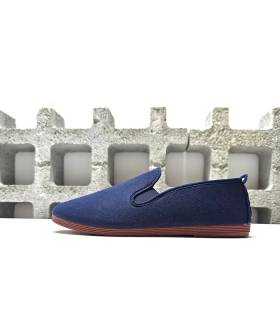 perfil lateral zapatillas Kung Fu Javer azul marino