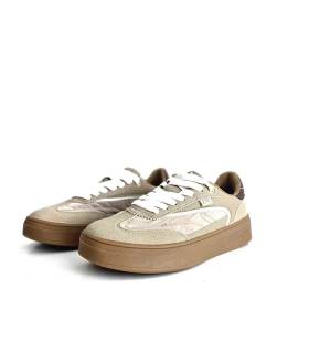 Zapatillas Xti mujer plataforma beige claro para invierno