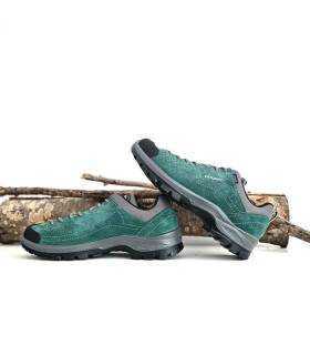 Perfil zapatillas senderismo hombre Grisport piel verde