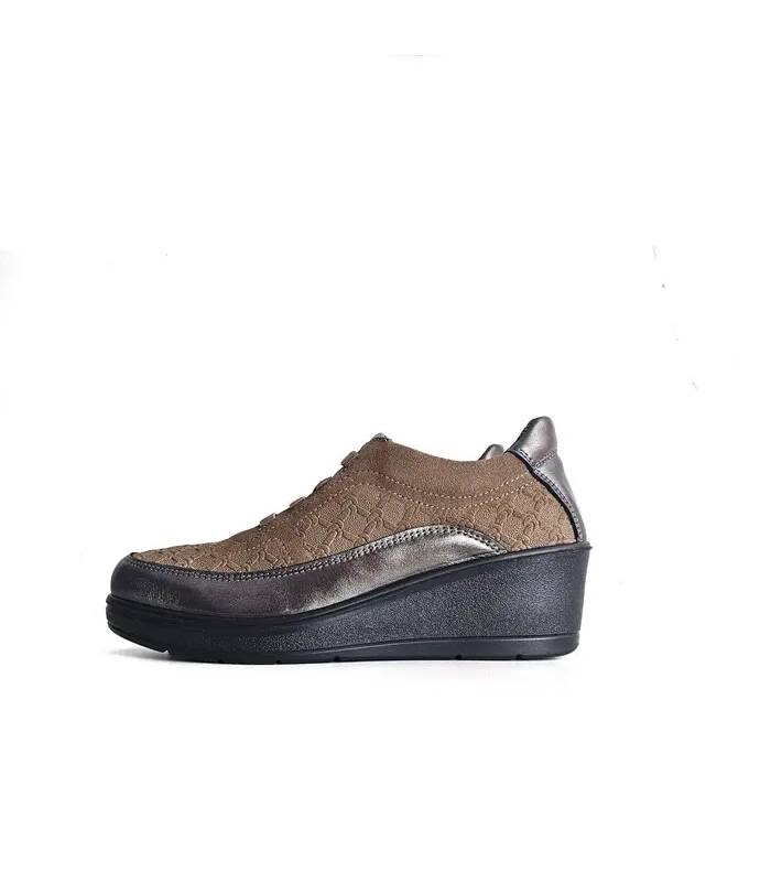 Perfil zapatos invierno mujer cómodos cuña ligera