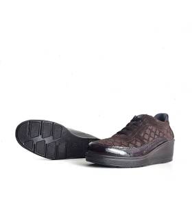 Suela zapatos Laura Azaña mujer cuña chocolate