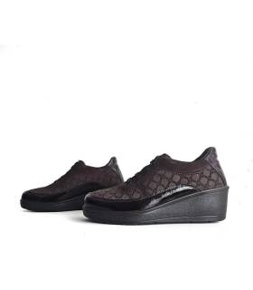 Zapatos mujer chocolate Laura Azaña perfil lateral