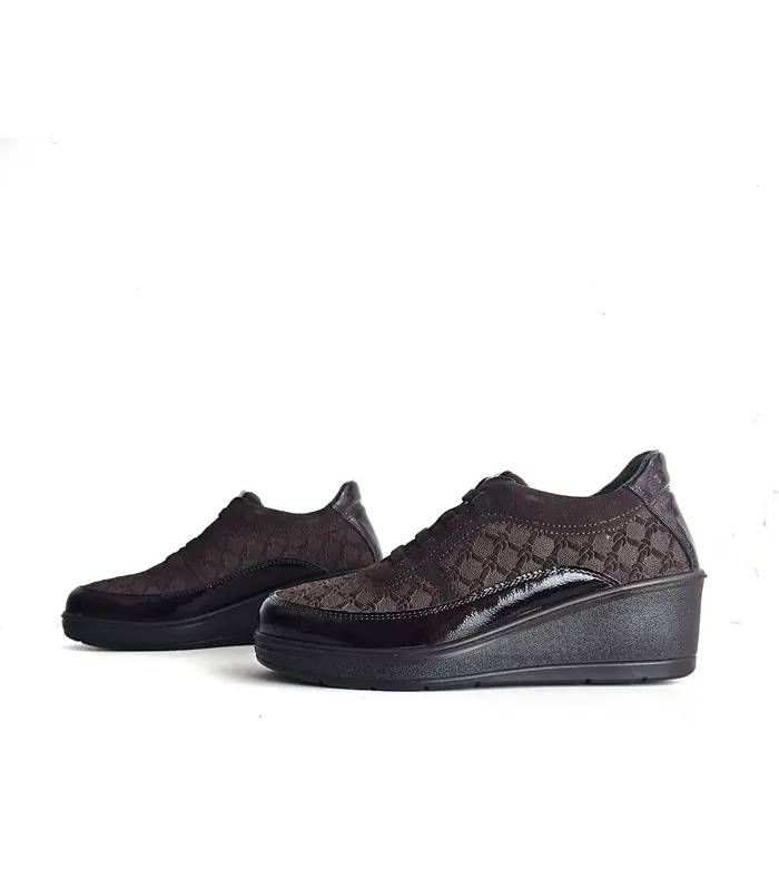 Zapatos mujer chocolate Laura Azaña perfil lateral