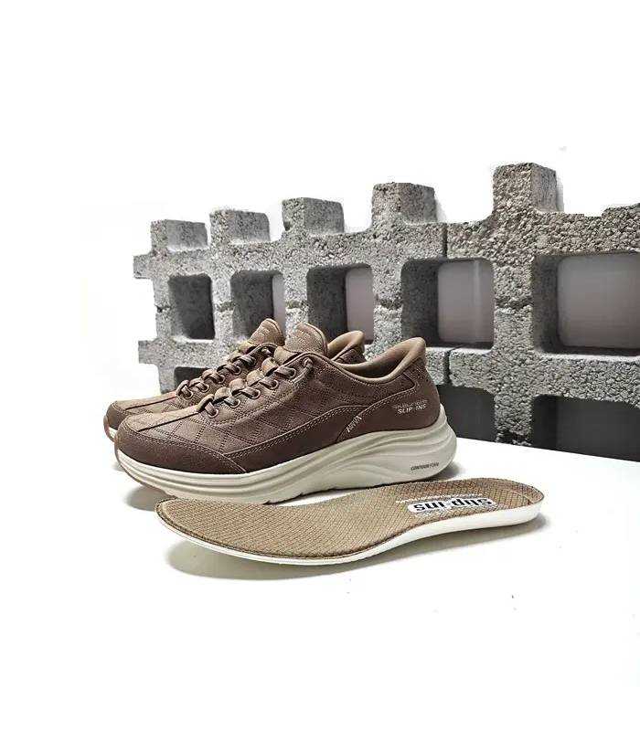 Plantilla Air-Cooled Memory Foam Skechers Slip-ins mujer marrón claro