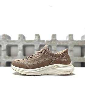 Cordones elásticos Skechers Slip-ins mujer calzado fácil marrón claro