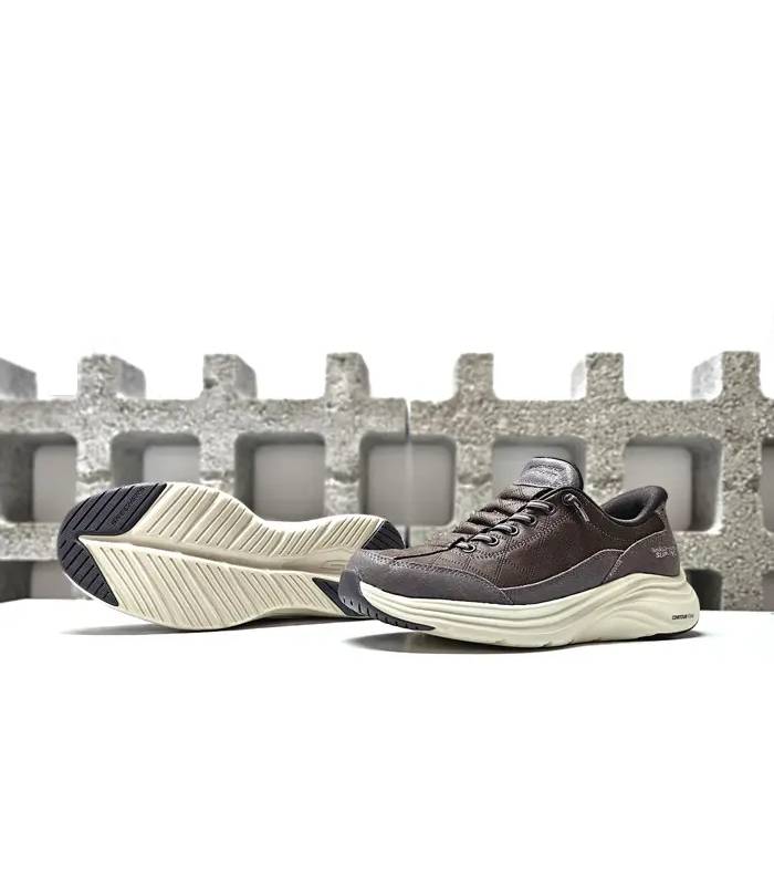 Suela flexible zapatillas Skechers Slip-ins mujer marrón oscuro