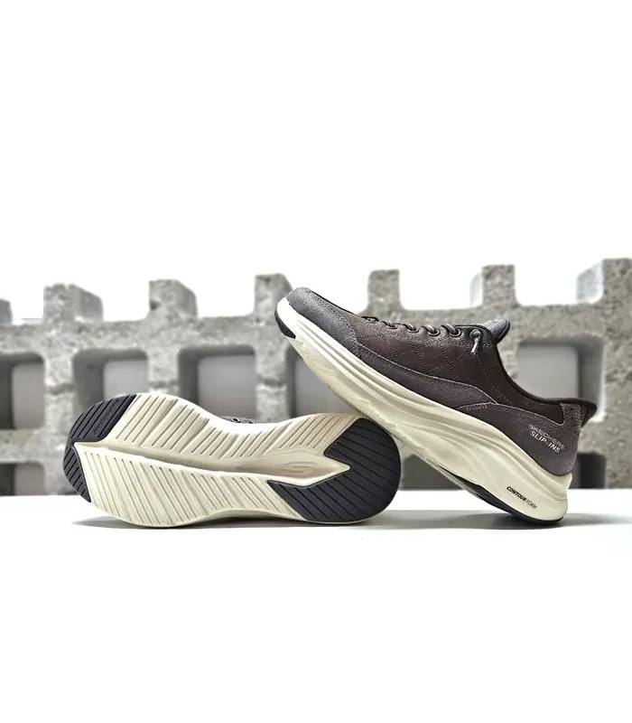 Perfil y suela Skechers Slip-ins mujer marrón oscuro