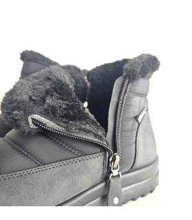 Detalle forro de pelo y cremallera botines Treintas mujer