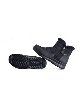 Botines mujer Treintas negros con suela ligera vista inferior