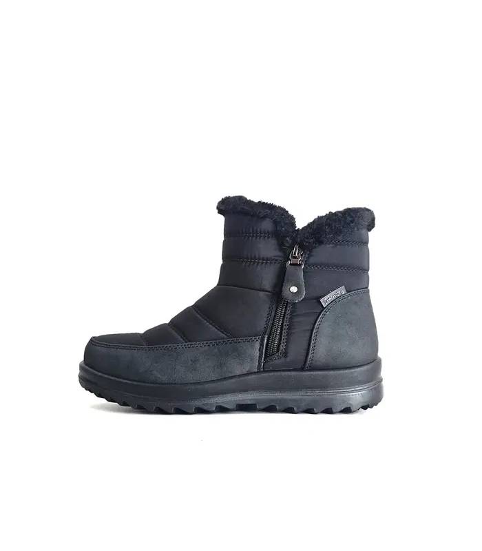 Botines mujer forro pelo Treintas negros vista lateral