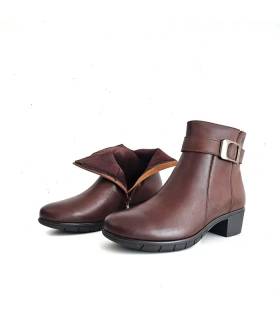 Botines mujer piel marrón Treintas vista frontal
