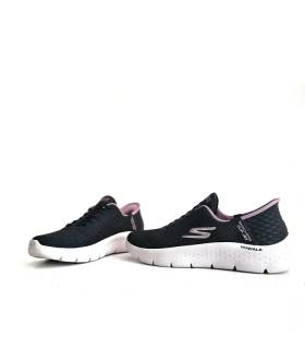 Zapatillas cómodas Skechers mujer negras para caminar