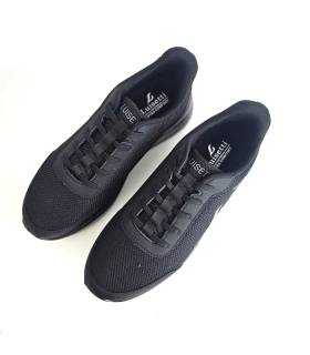 Zapatillas Luisetti hombre negras sin cordones elásticos
