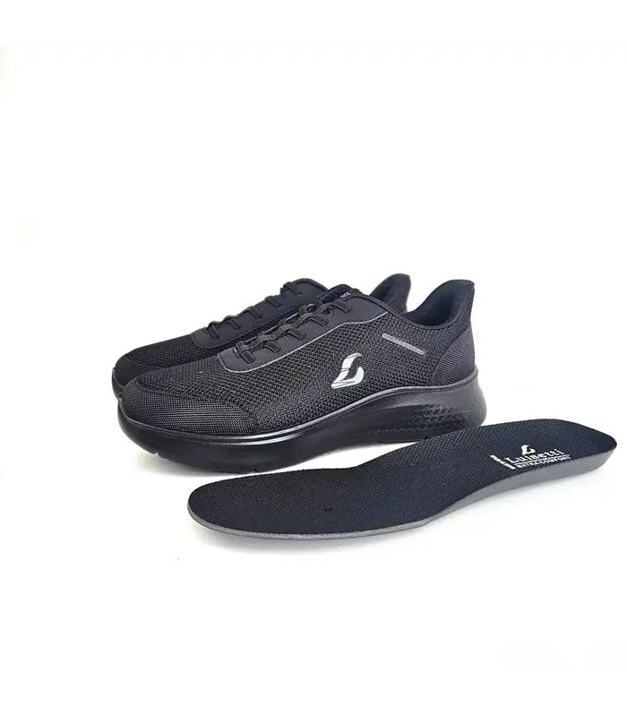 Zapatillas Luisetti hombre negras plantilla extraíble cómoda