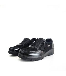 Zapatos cómodos mujer invierno G Comfort negros con cuña