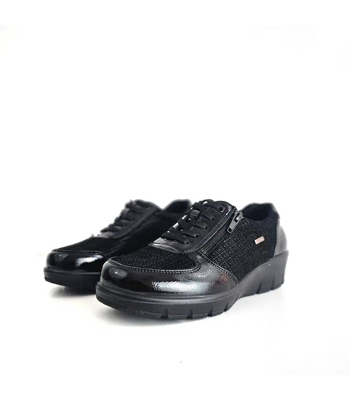 Zapatos cómodos mujer invierno G Comfort negros con cuña