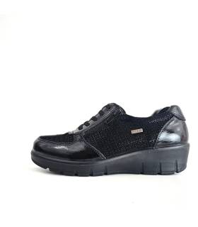 Zapatos mujer cuña invierno G Comfort impermeables negros