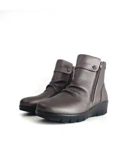 Botines mujer impermeables cómodos G Comfort piel taupe