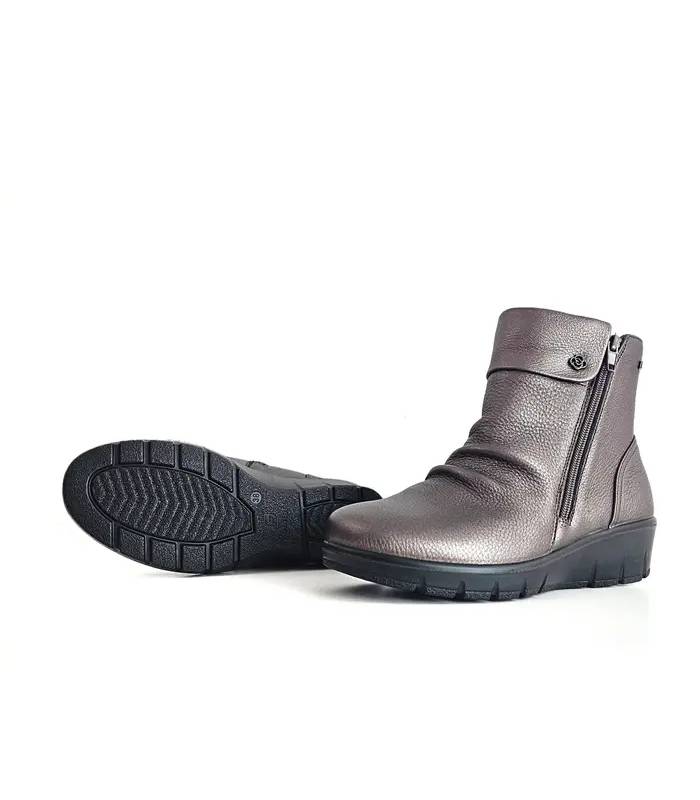 Botines mujer cómodos piel G Comfort taupe suela