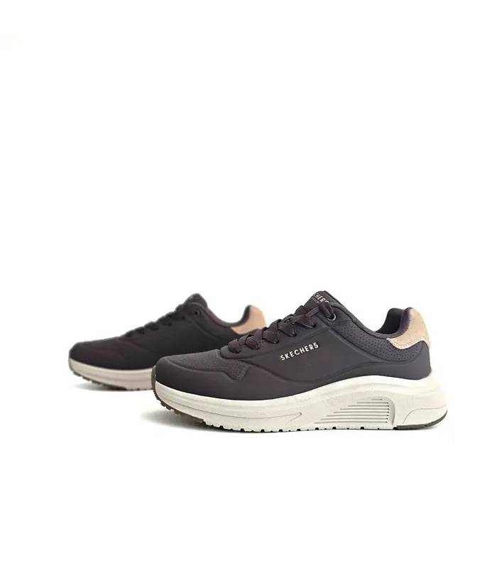 Perfil zapatillas casual hombre Skechers marrón chocolate
