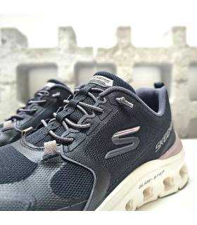 Detalle Skechers Glide-Step Pro mujer negras con cordones elásticos