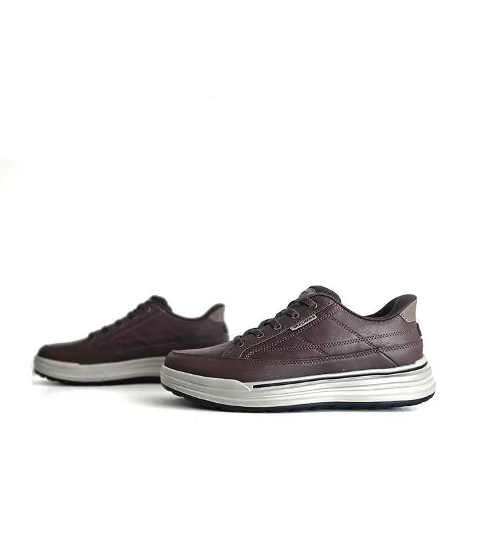Zapatos Skechers hombre invierno marrones con suela cómoda y flexible