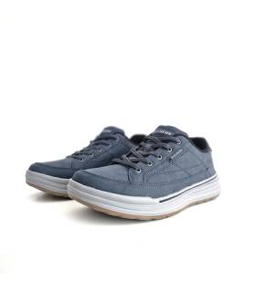 Zapatos sport Skechers hombre Sterling Cedrick azul con cordones elásticos