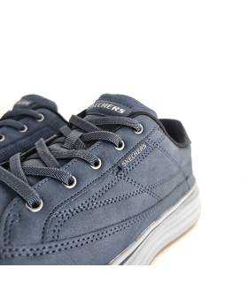 Zapatos casual Skechers hombre azul Sterling Cedrick detalle costuras