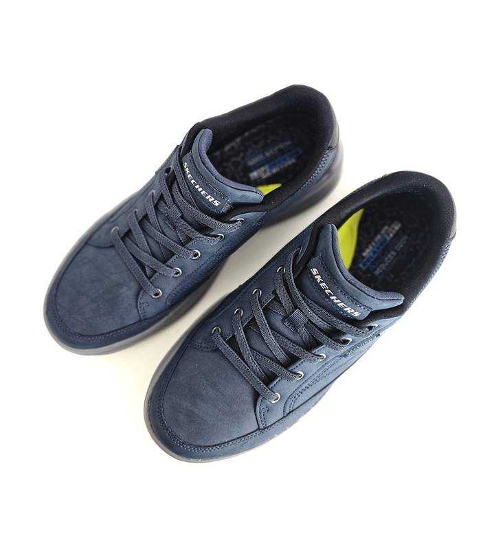 Zapatos Skechers hombre cómodos azul con plantilla Memory Foam