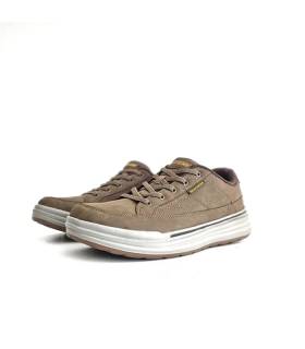 Zapatos sport Skechers hombre Sterling Cedrick marron con cordones elásticos
