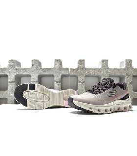 Zapatillas Skechers mujer Glide-Step suela flexible marrón malva