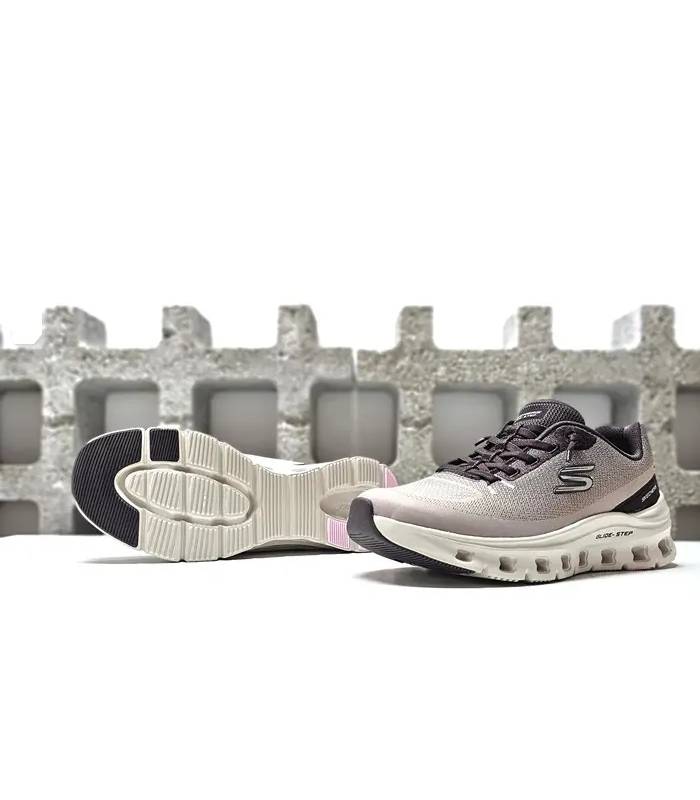Zapatillas Skechers mujer Glide-Step suela flexible marrón malva